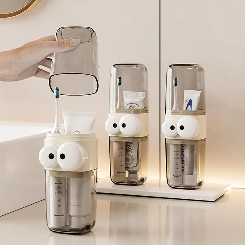Travel Toothbrush Holder - Cute Cartoon Transparent Toothbrush Storage Box Toothbrush Case  (Pack of 1)