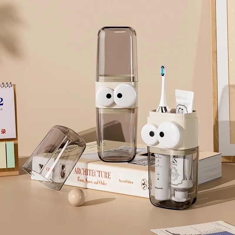 Travel Toothbrush Holder - Cute Cartoon Transparent Toothbrush Storage Box Toothbrush Case  (Pack of 1)